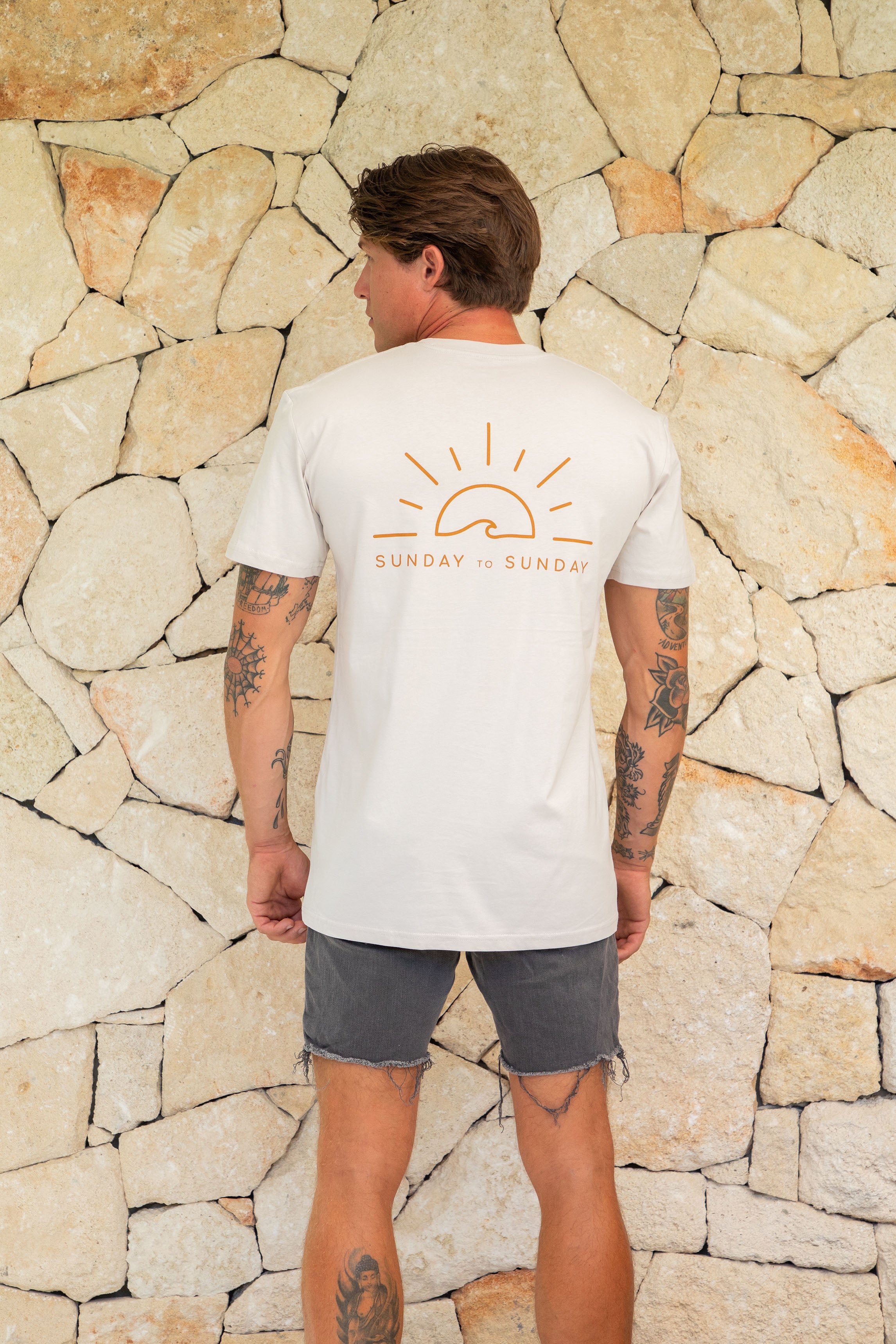 Sunny Wave Men's Tee (Bone)