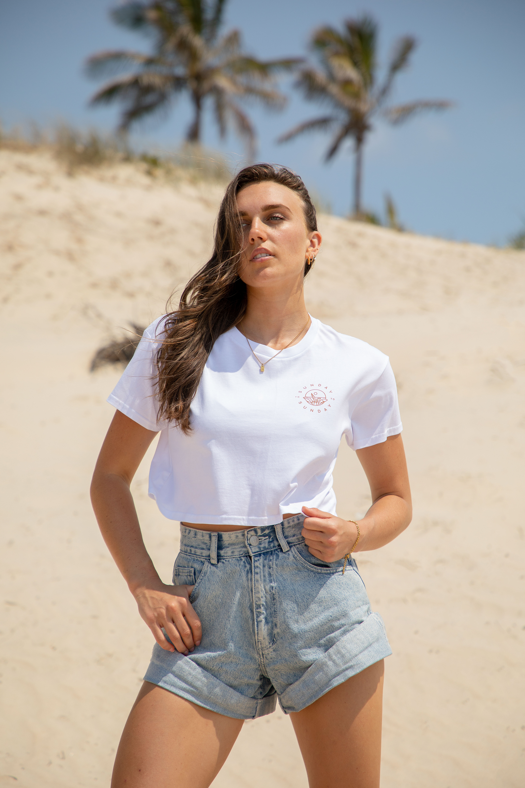 Simple Crop Tee (White)