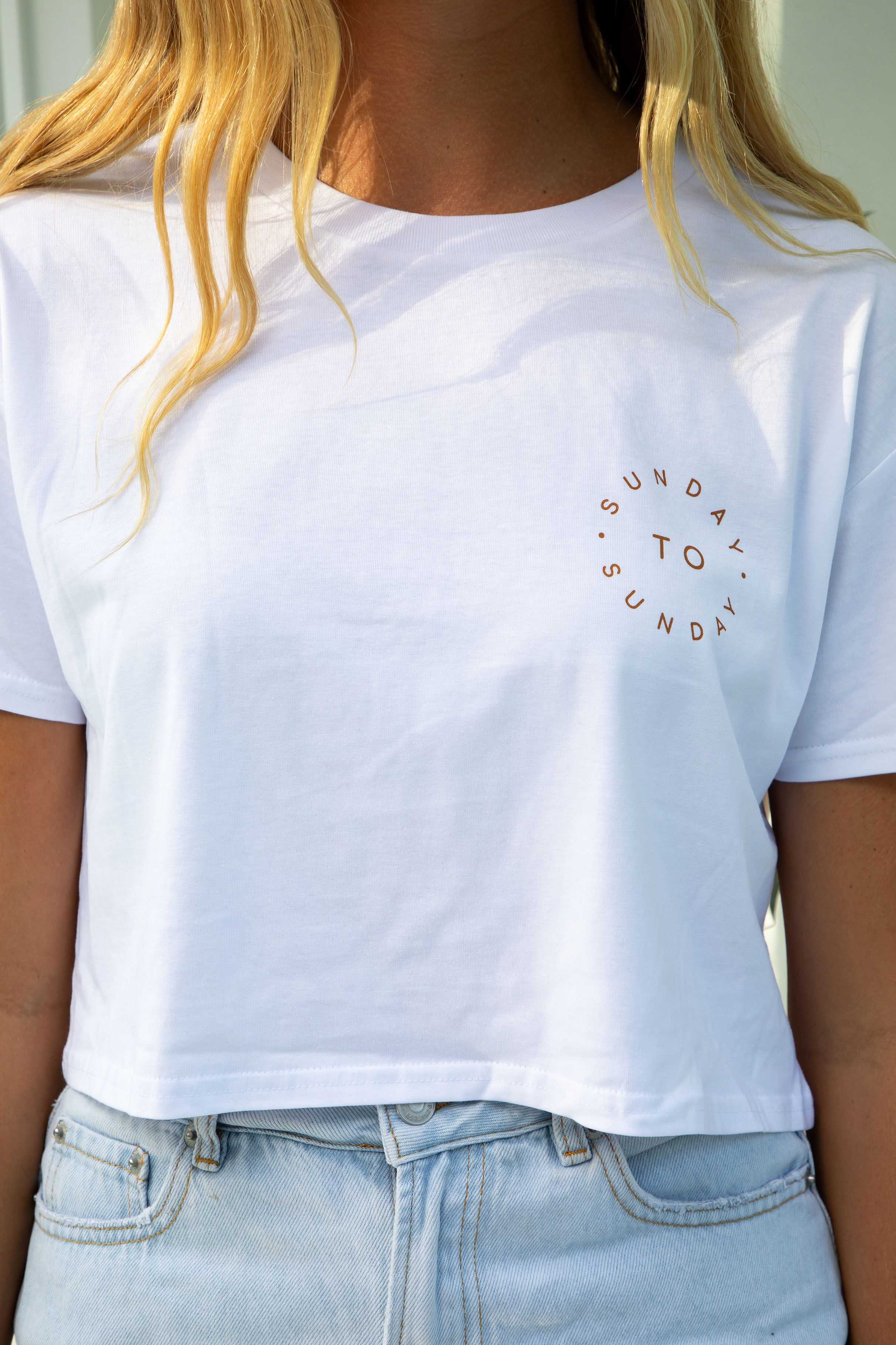 Classic Logo Crop Tee (White)