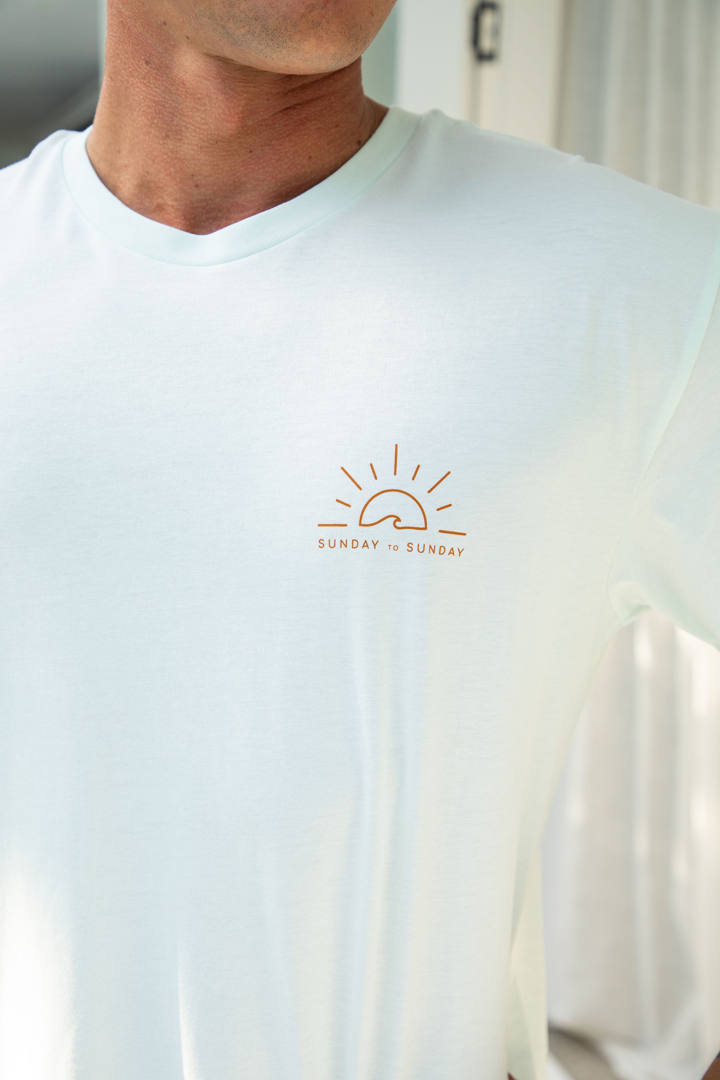 Sunny Wave Men's Tee (Sea Foam)