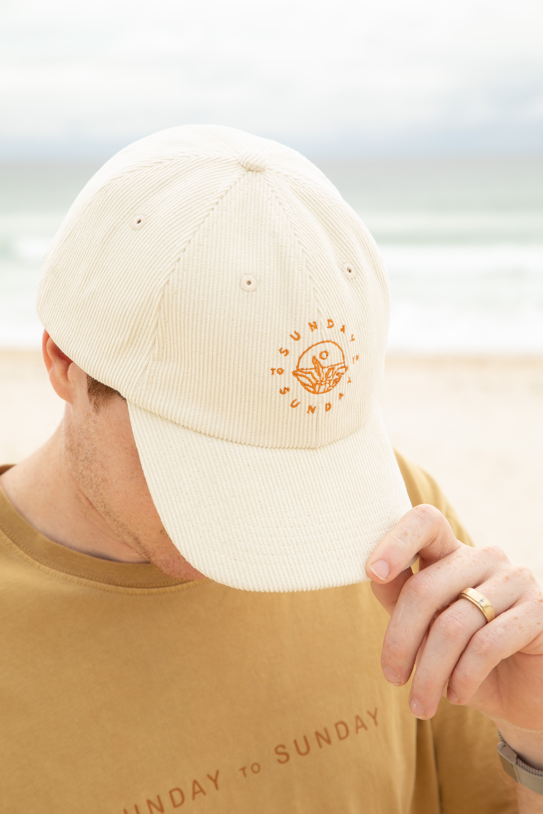 Cream Corduroy Hat