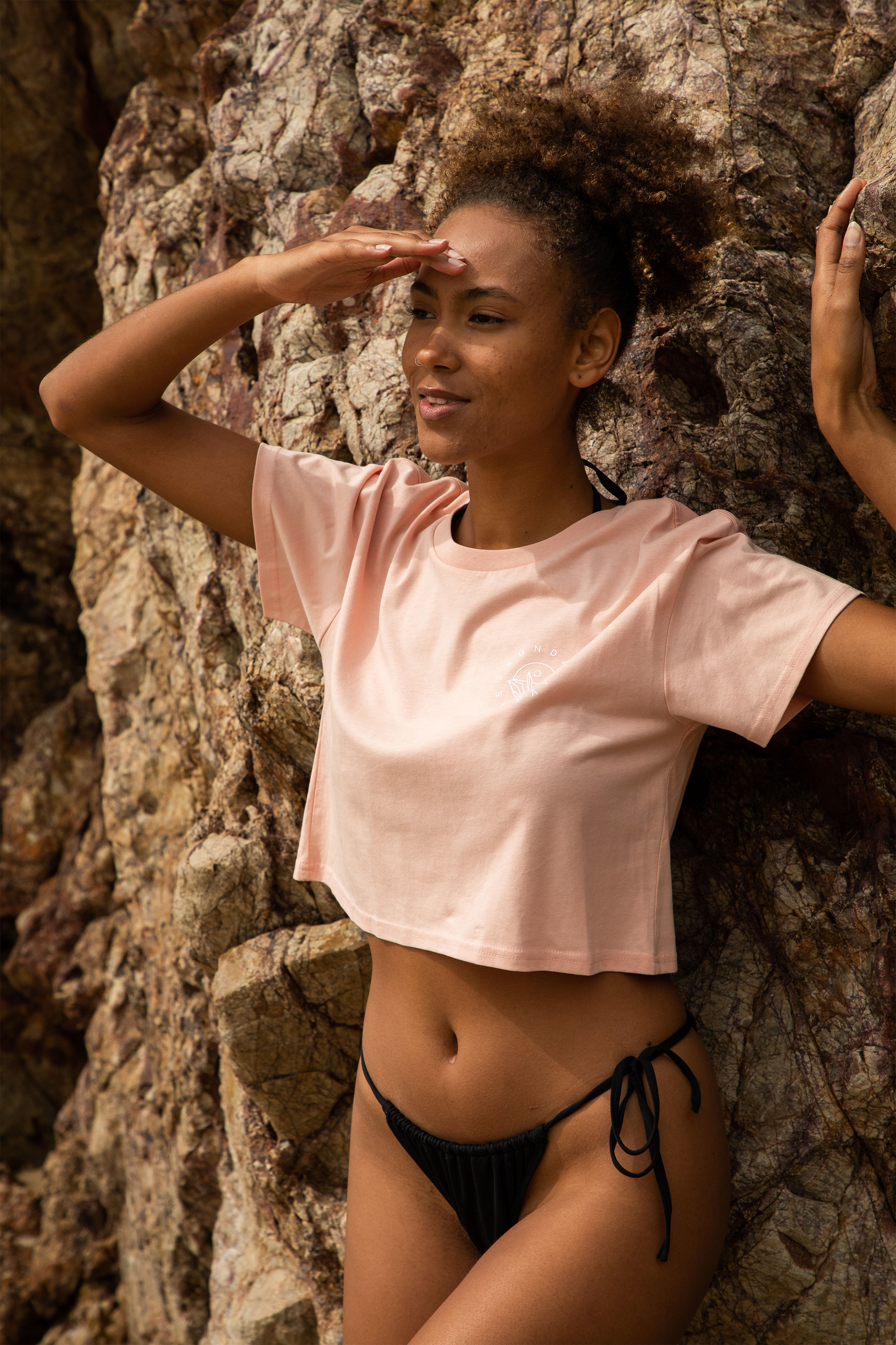 Simple Crop Tee (Pale Pink)