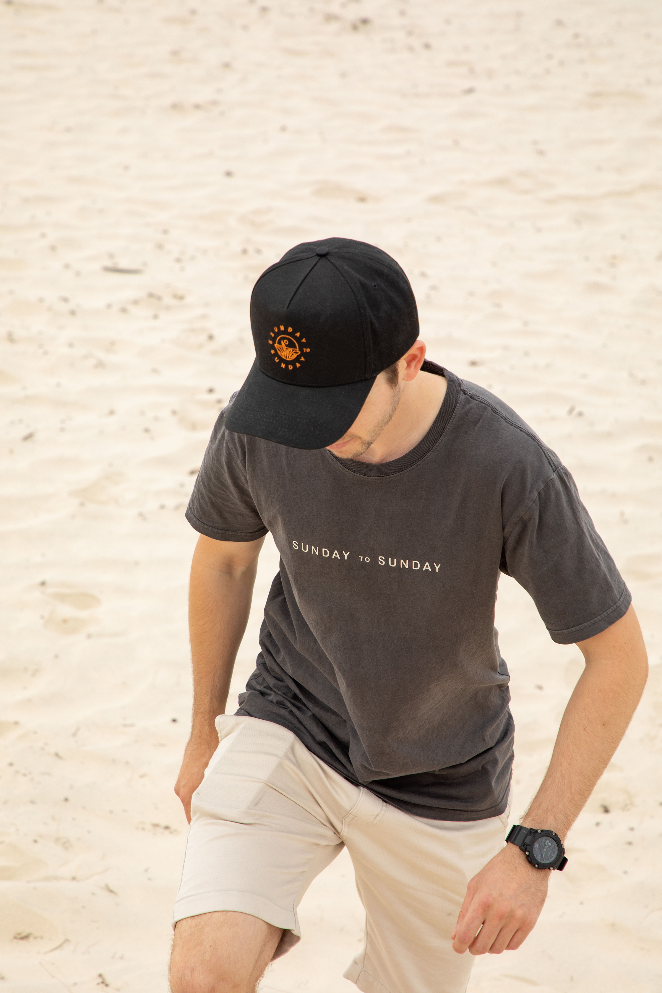 Men’s Basic Sunday Tee (Faded Black)